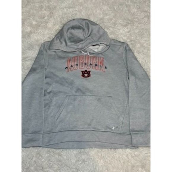 Under Armour Auburn War Eagle Gray Hoodie Sweatshirt MD/M Cotton Blend Pullover - Picture 1 of 7
